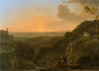 Blick auf die römische Campagna von Tivoli